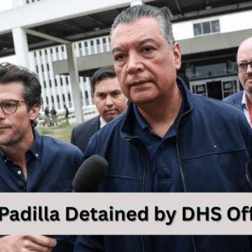 alex padilla detained by dhs officers during heated los angeles event