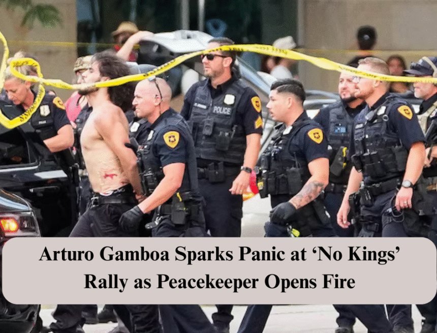arturo gamboa sparks panic at ‘no kings’ rally as peacekeeper opens fire arturo gamboa sparks panic at ‘no kings’ rally as peacekeeper opens fire