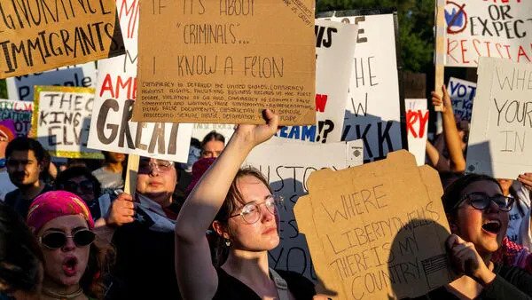 crowd gathered peacefully before chaos at salt lake city protest