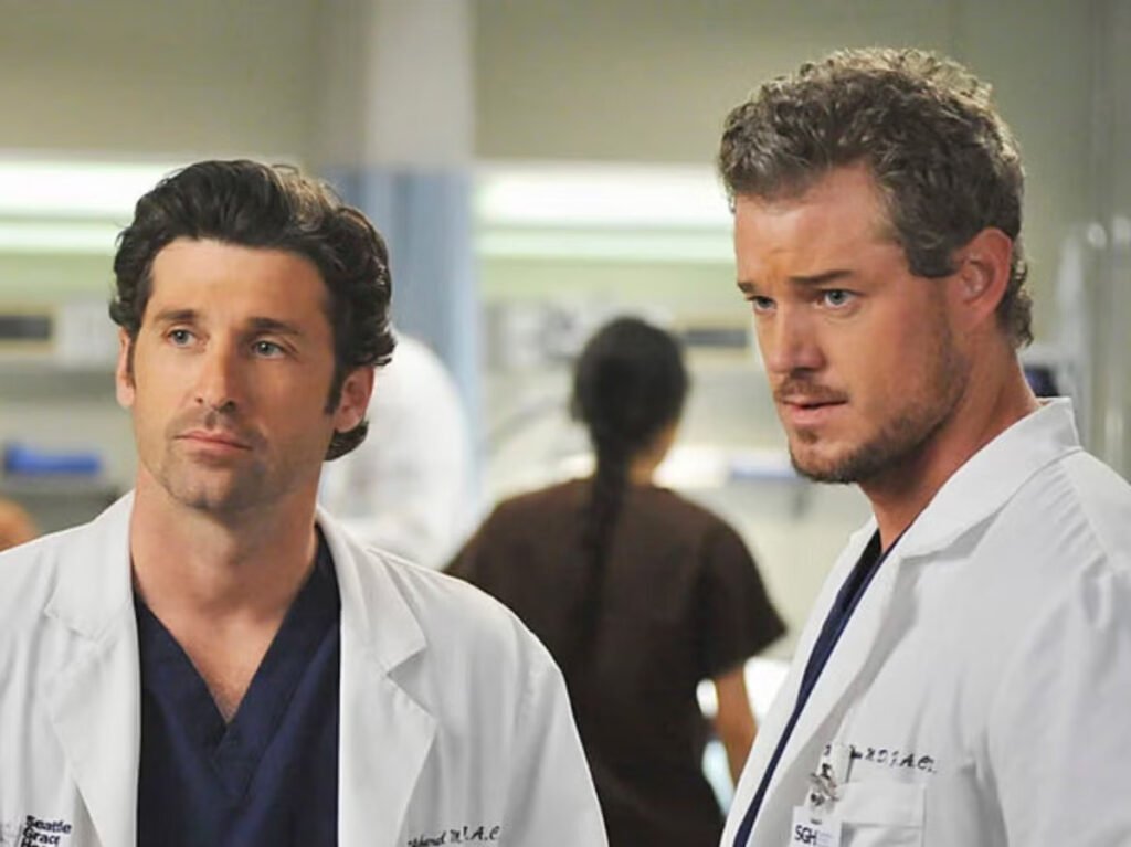 eric dane in grey’s anatomy scrubs as dr. mark sloan