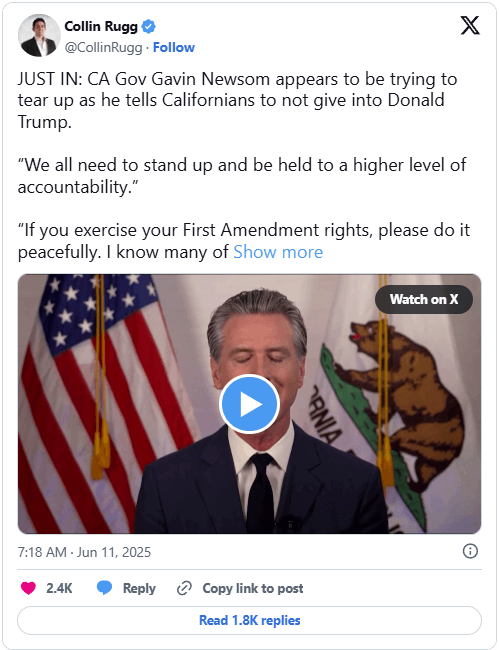 gavin newson video post o x