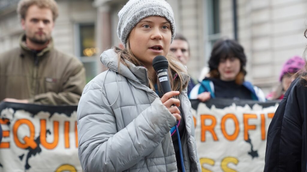greta thunberg with other activists
