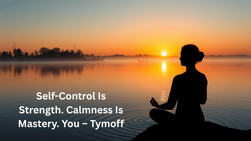 self-control is strength. calmness is mastery. you – tymoff