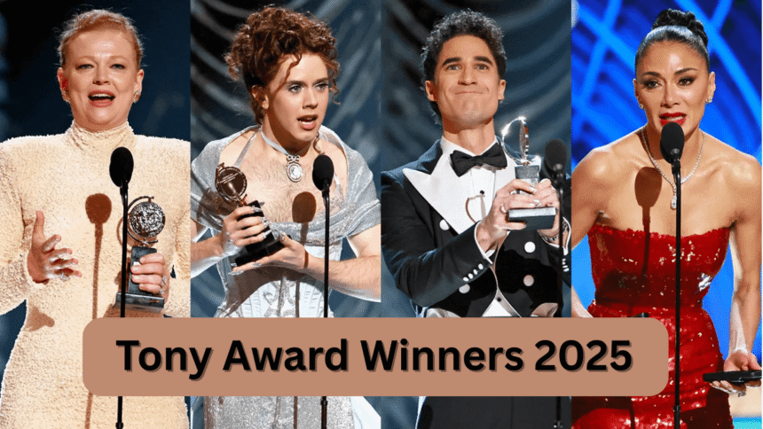 tony winners 2025 list nicole scherzinger, darren criss among top honorees