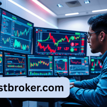 traders using myfastbroker.com on multi-screen trading setup