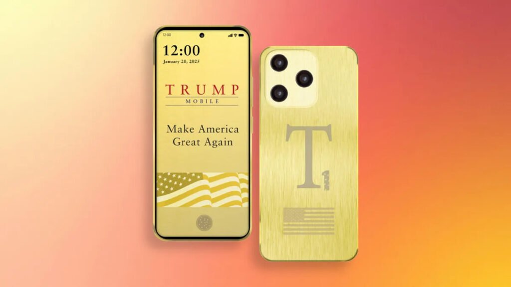 trump mobile t1 phone with gold finish