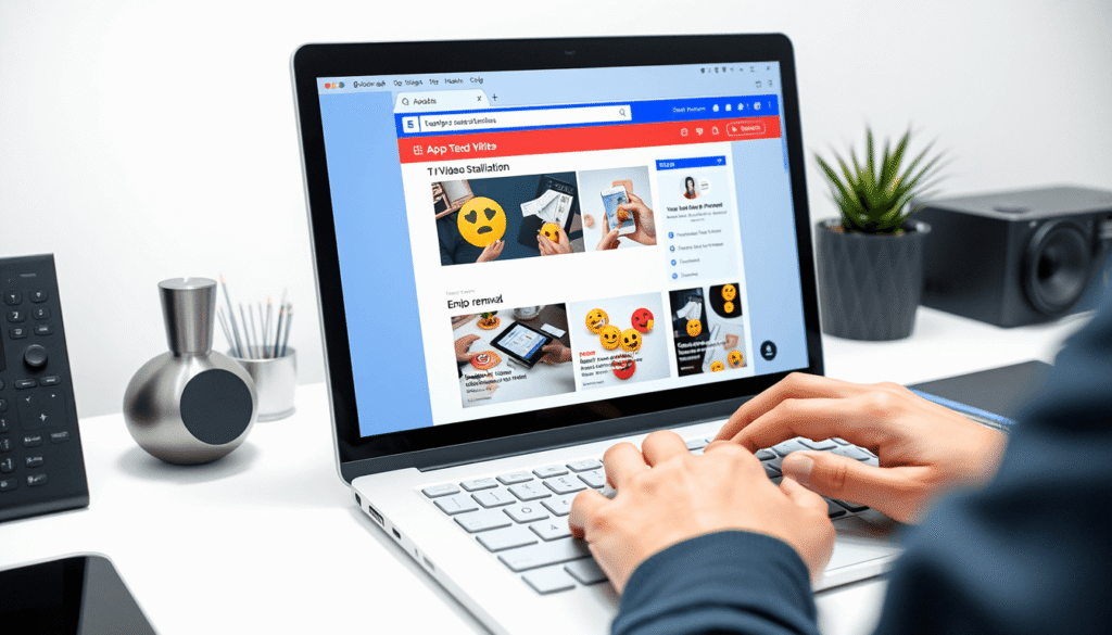 user browsing istudyinfo com on laptop in home office setup