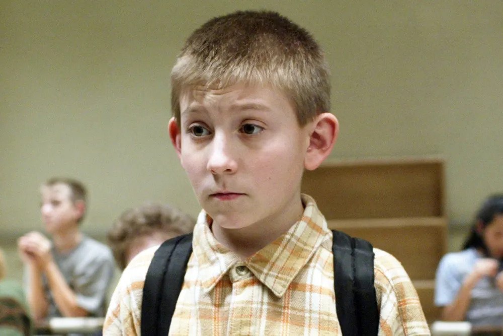 young erik per sullivan as dewey in malcolm in the middle sitcom